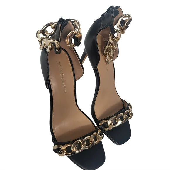 BCBGeneration Chain Detail Dress Sandals Black 7 - Picture 8 of 10